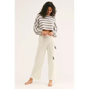 Free People Cream Wide-Leg Pants